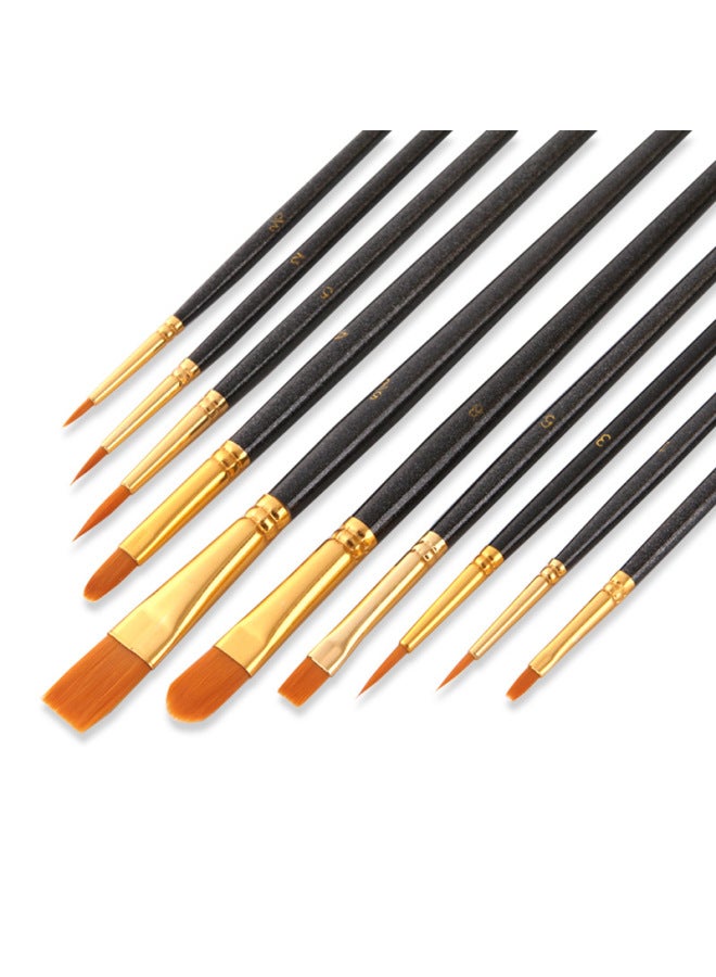 ZhuTing Brush 10 Nylon Wool Pearlescent Blue Rod Nail Gouache Painting Pen Watercolor Gouache Painting Pen Hook Line - Image 3