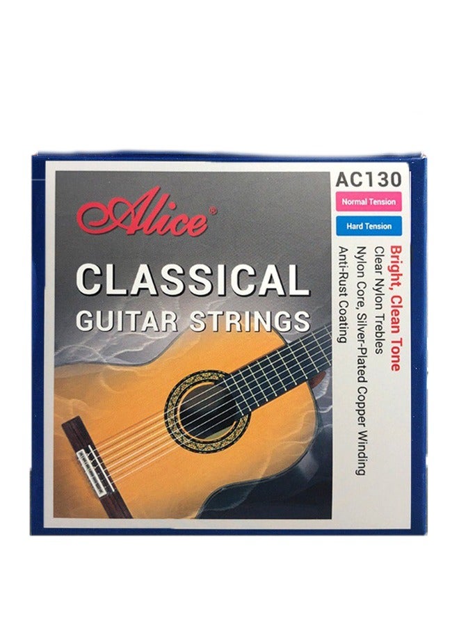أليس أوتار جيتار أليس الكلاسيكي AC130، من 1 إلى 6 أوتار، مجموعة أوتار نايلون، أوتار جيتار - Image 1