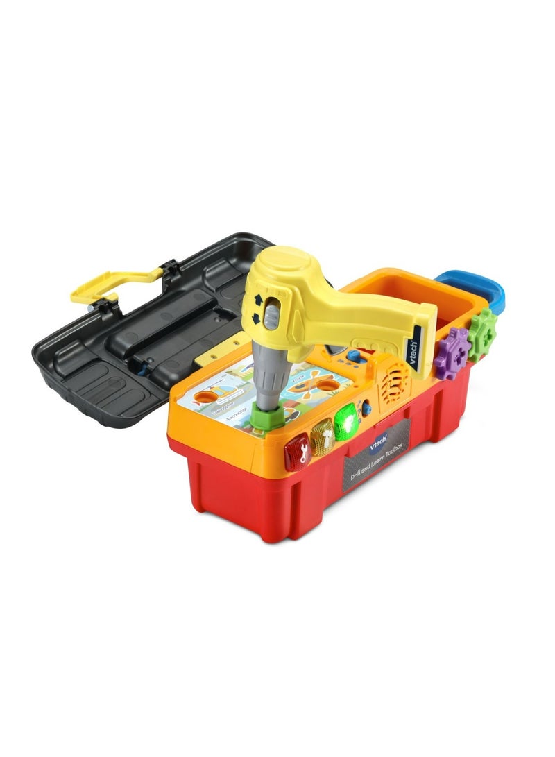 Vtech Vtech Drill And Learn Toolbox, Toy with Music, Lights, Colours, Baby Interactive, Educational Gift Suitable for 18, 24, 36 months Boys & Girls, English Version - Image 1