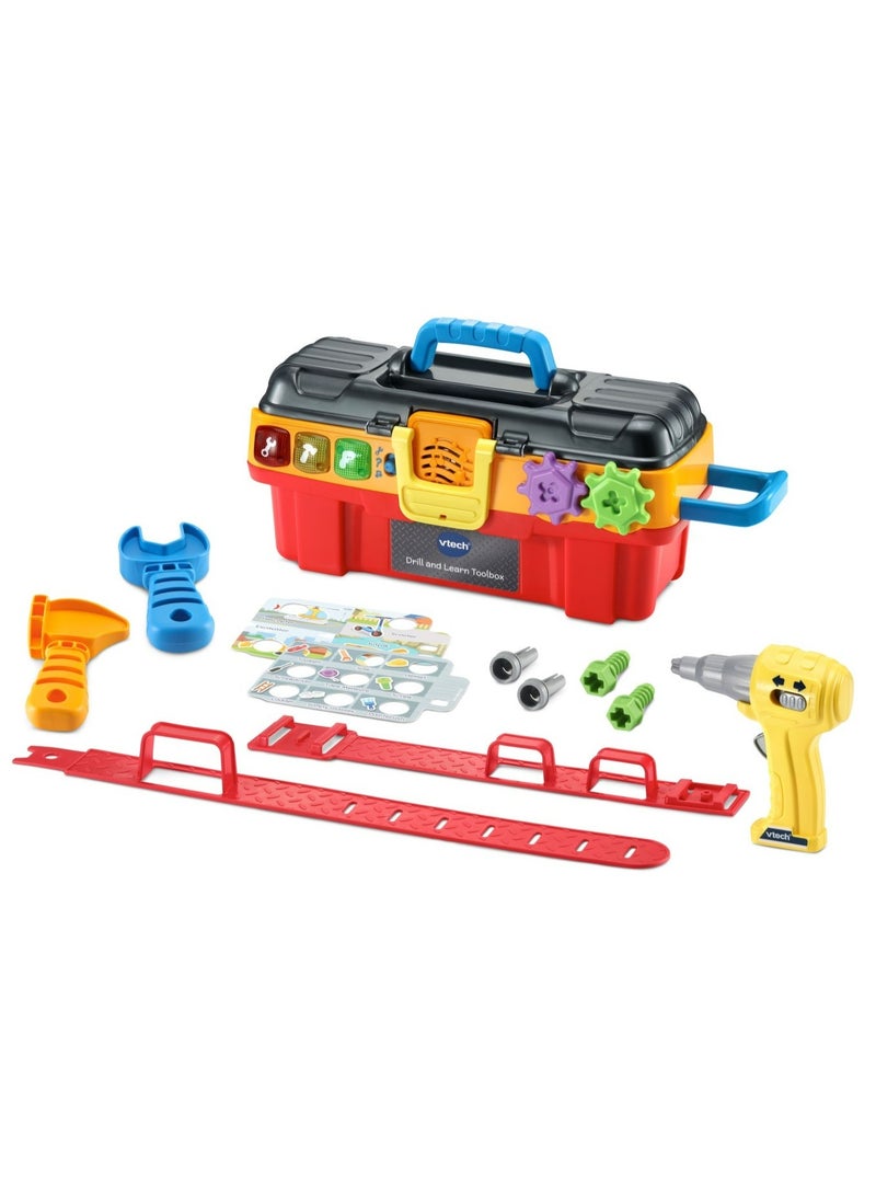Vtech Vtech Drill And Learn Toolbox, Toy with Music, Lights, Colours, Baby Interactive, Educational Gift Suitable for 18, 24, 36 months Boys & Girls, English Version - Image 3