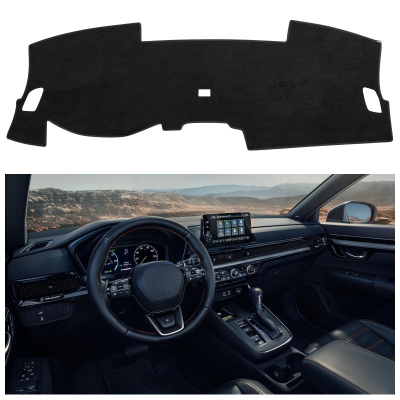 SPEEDWOW Dashboard Dash Board Cover Mat Carpet Compatible with Honda CRV CRV 20232025Without HUD Models Dashboard Mat Covers Internal Accessories Black