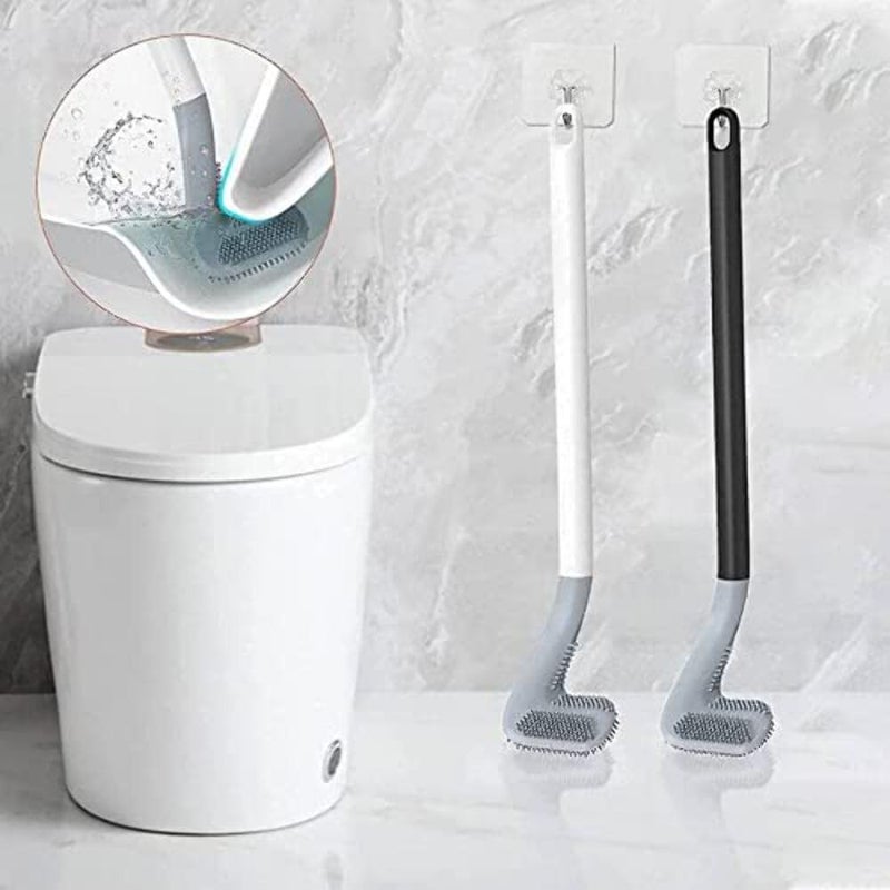 TLBS Golf Toilet Cleaner Brush with Holder & Magic Sticker, Slim Holder Anti-drip - Image 1