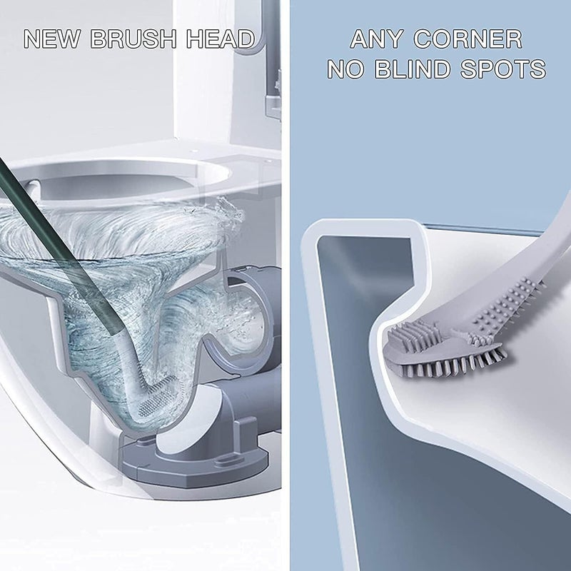 TLBS Golf Toilet Cleaner Brush with Holder & Magic Sticker, Slim Holder Anti-drip - Image 5