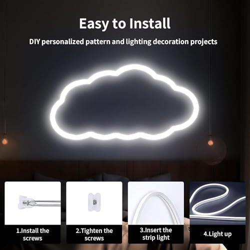 iNextStation 12V White LED Strip Lights 16.4FT/5M, IP65 Waterproof Silicone Neon Light Strip, Flexible Led Rope Lights for DIY, Cuttable, LED Light Strip for Bedroom, Indoor, Outdoor(with Plug) - Image 3