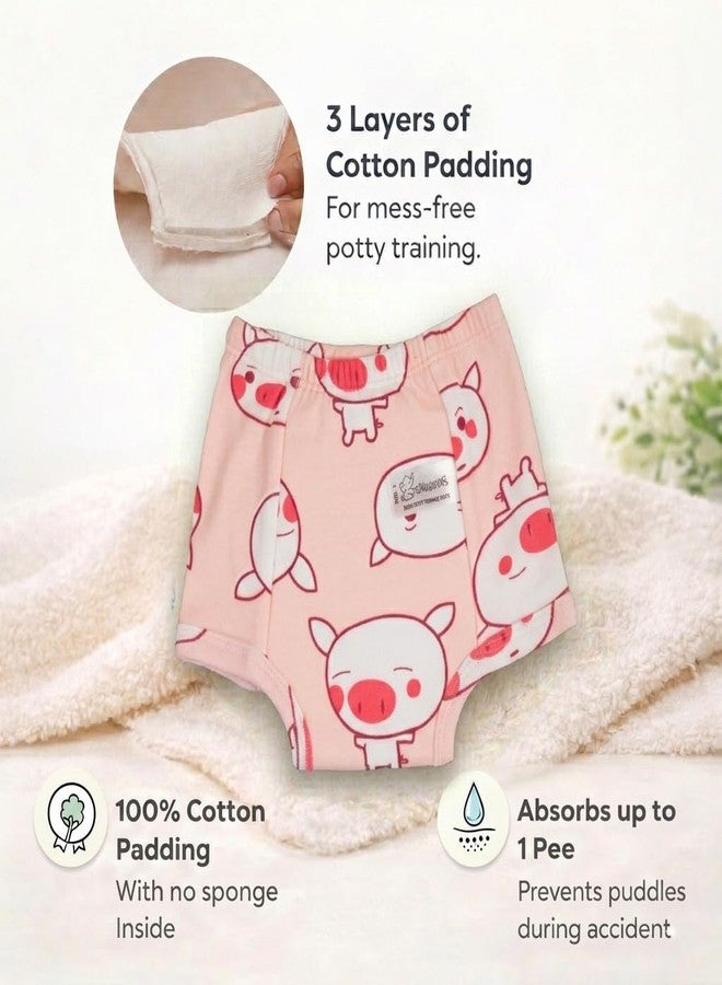 SNUGKINS Potty Training Pull-up Pants | Padded Underwears for Babies/Kids/Toddlers. (in, Age, 3 Years, 4 Years, Pack of 3 - Pink Blue & White) - Image 2