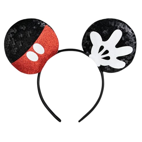 CHuangQi Mouse Ears Headband, Double-sided Sequins, Glitter Hair Band for Birthday Party, Holiday Dresses & Cosplay For Unisex Children - Image 1