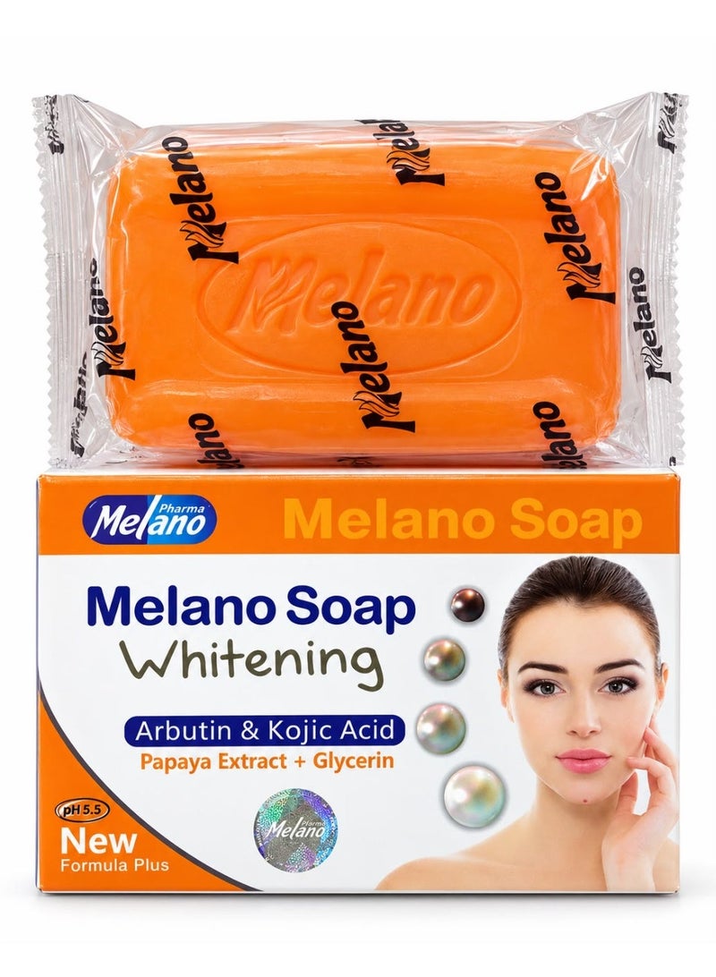 Melano Soap Whitening Arbutin And Kojic Acid Papaya Extract 100 g - Image 1