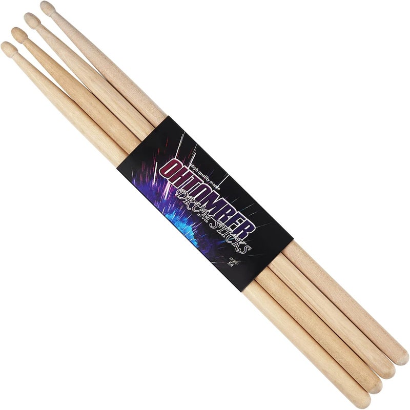 Ohtomber Drum Sticks, 2 Pair 5A Maple Drumsticks - Image 1