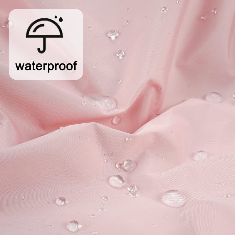 Edoneery Reusable Shower Cap for Women, Large Waterproof Shower Bonnet Washable Elastic Band Bath Hair Hat for Long Hair, Braids(Pink) - Image 3