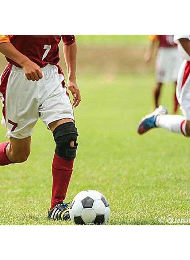 Soccer Ball Size 5 Classic White Black Thicker PU Tight Weaved Suitable for Youth Boy League Game Trainning Practice or Gift - Image 4