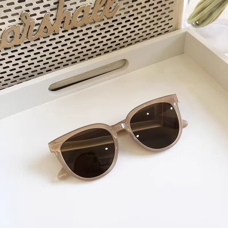 Generic Retro Cat Eye Sunglasses Unisex Tea 