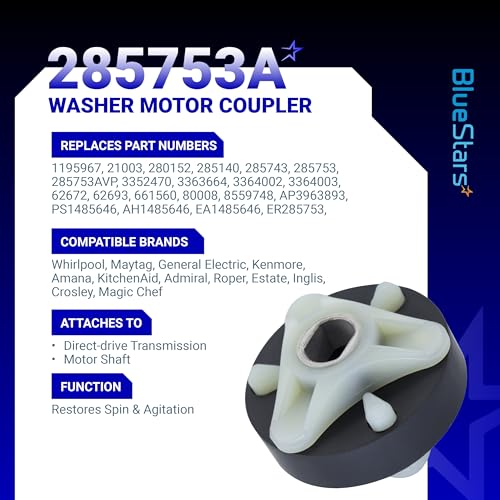 BlueStars 285753A Metal Core Motor Coupling Kit for Kenmore Whirlpool Washers Parts - Replaces AP3963893, PS1485646, 1195967, 285753AVP, 21003, 280152, 85140, 285743 - Heavy Duty - Image 2