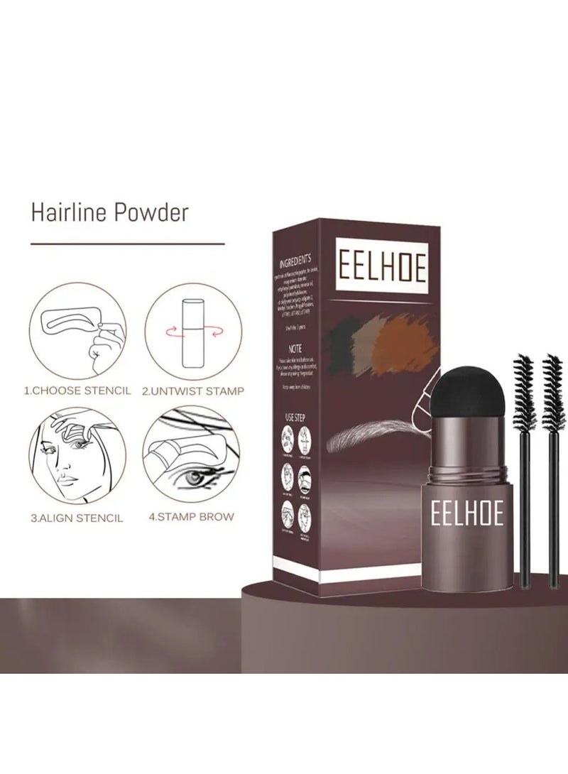 EELHOE One Step Eyebrow Stamp Shaping Kit Set With 10 Stencils Makeup Long Lasting Waterproof Dark Brown - Image 4