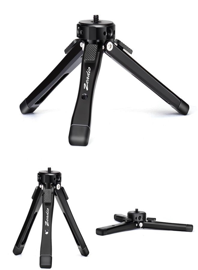 Zeadio Aluminium Alloy Adjustable Tripod, Adjustable Heights Desktop Tripod Stand, Fits for Smooth 4, Osmo Mobile, Ronin-S, Vimble 2, Gimbal Handle Grip Stabilizer and All Cameras - Image 1
