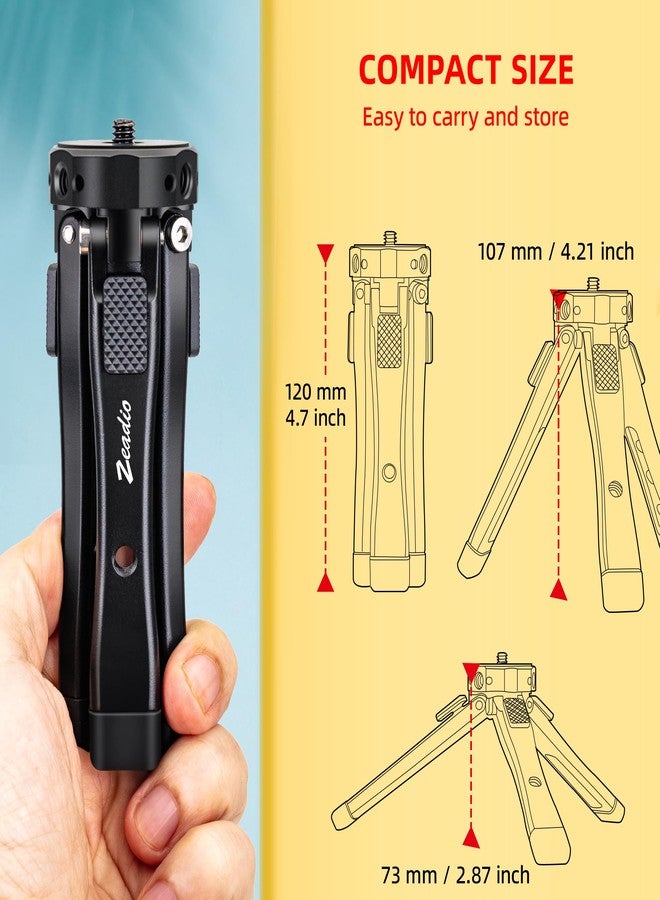 Zeadio Aluminium Alloy Adjustable Tripod, Adjustable Heights Desktop Tripod Stand, Fits for Smooth 4, Osmo Mobile, Ronin-S, Vimble 2, Gimbal Handle Grip Stabilizer and All Cameras - Image 5
