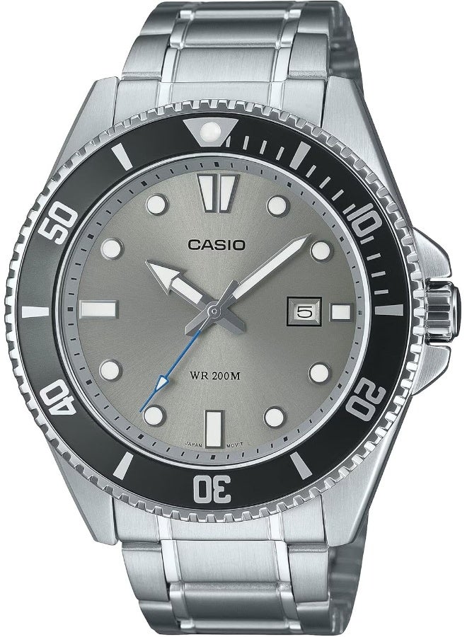 Casio Watch: Silver MDV-107D-8AVDF - Image 1