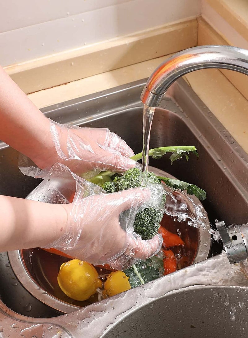 Plastic Disposable Transparent Gloves, Transparent, for Food Service, Cleaning, Food Handling, Shared Spaces, Hair Coloring, Dishwashing Protection, One Size Fits Most - Image 5