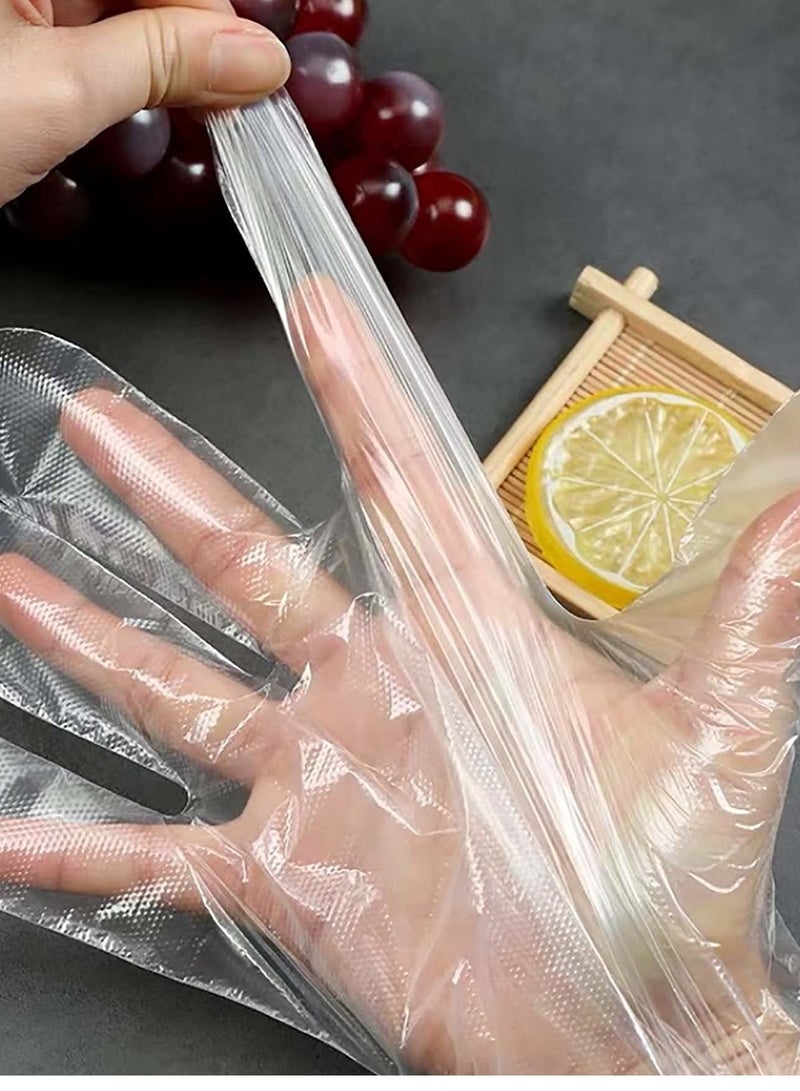 Plastic Disposable Transparent Gloves, Transparent, for Food Service, Cleaning, Food Handling, Shared Spaces, Hair Coloring, Dishwashing Protection, One Size Fits Most - Image 4