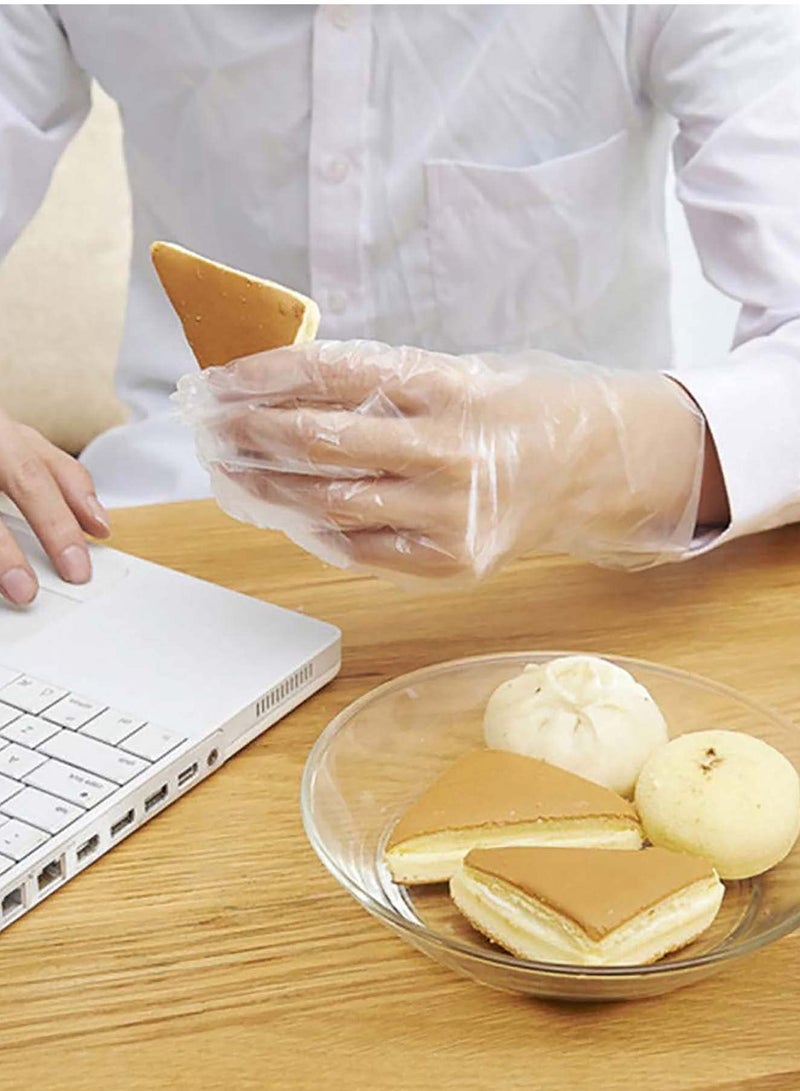 Plastic Disposable Transparent Gloves, Transparent, for Food Service, Cleaning, Food Handling, Shared Spaces, Hair Coloring, Dishwashing Protection, One Size Fits Most - Image 3