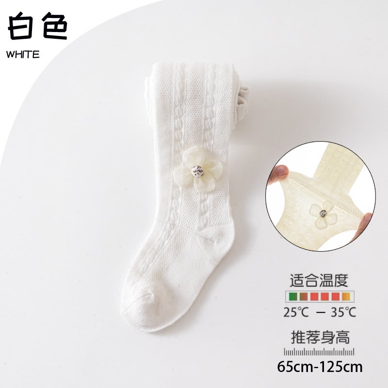 23 Girls Pantyhose Summer Thin Breathable Leggings For Baby Girls Cute Children Baby Anti-Mosquito Socks Mesh - Image 1