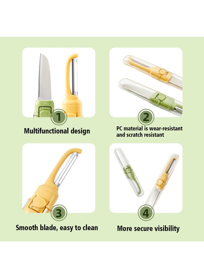 1 Piece Peeler, Multi Functional Double Headed Fruit Knife Peeler for House Hold Folding, Multi-functional 2-in-1 Portable Apple Peeler,Kitchen Supplies,Small Accessories,Cooking Accessories  - Image 3