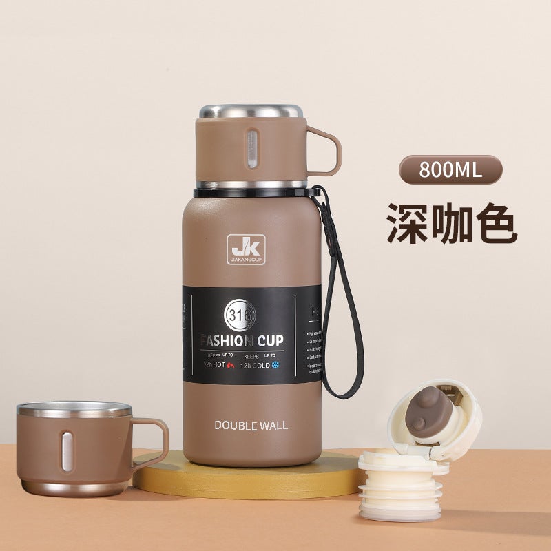 316 Stainless Steel Insulated Cup for Travel and Sports Brown