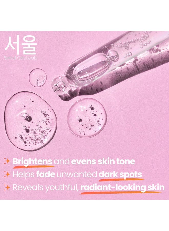 seoulceuticals - Korean Skin Care Kojic Acid Serum Alpha Arbutin Serum Dark Spot Remover Corrector Glycolic Acid Serum + Salicylic Acid K Beauty For That Glowing Even Skin Tone 1Oz - Image 1