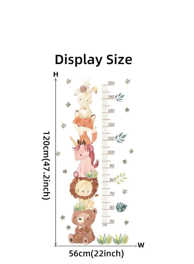 مخطط ارتفاع الأطفال على الحائط، ديكور حائط غرفة كاواي، ملصقات مخطط ارتفاع كرتونية لطيفة، ملصقات حائط قابلة للإزالة واللصق لغرفة الأطفال، غرفة المعيشة، غرفة اللعب للأطفال الصغار - Image 3
