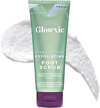 Glowxie Vitamin Enriched Foot Leg Scrub 150ml Soothing Hydrating and Exfoliating Scrub Rubs Away Dead Skin Natural Ingredients Infused With Vitamin E B3 ProB5 - Image 1