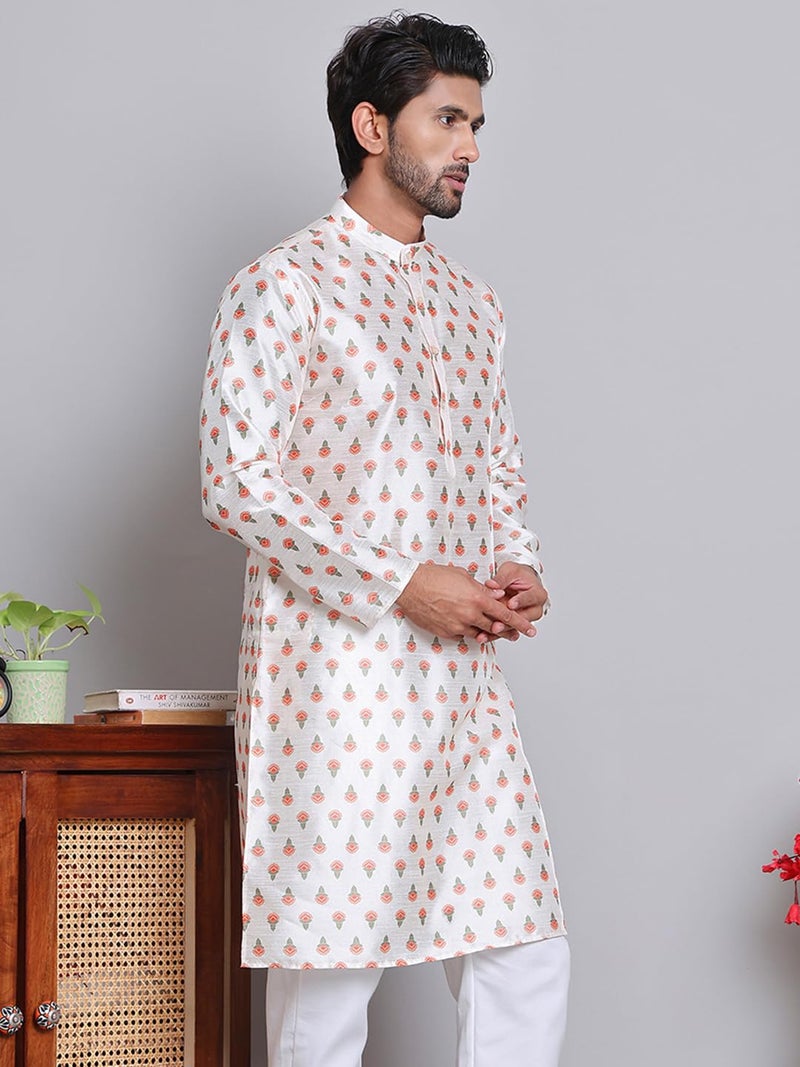 jompers قميص جومبرز الحريري المستقيم المطبوعة رقمياً بنقوش زهرية للرجال - Image 3