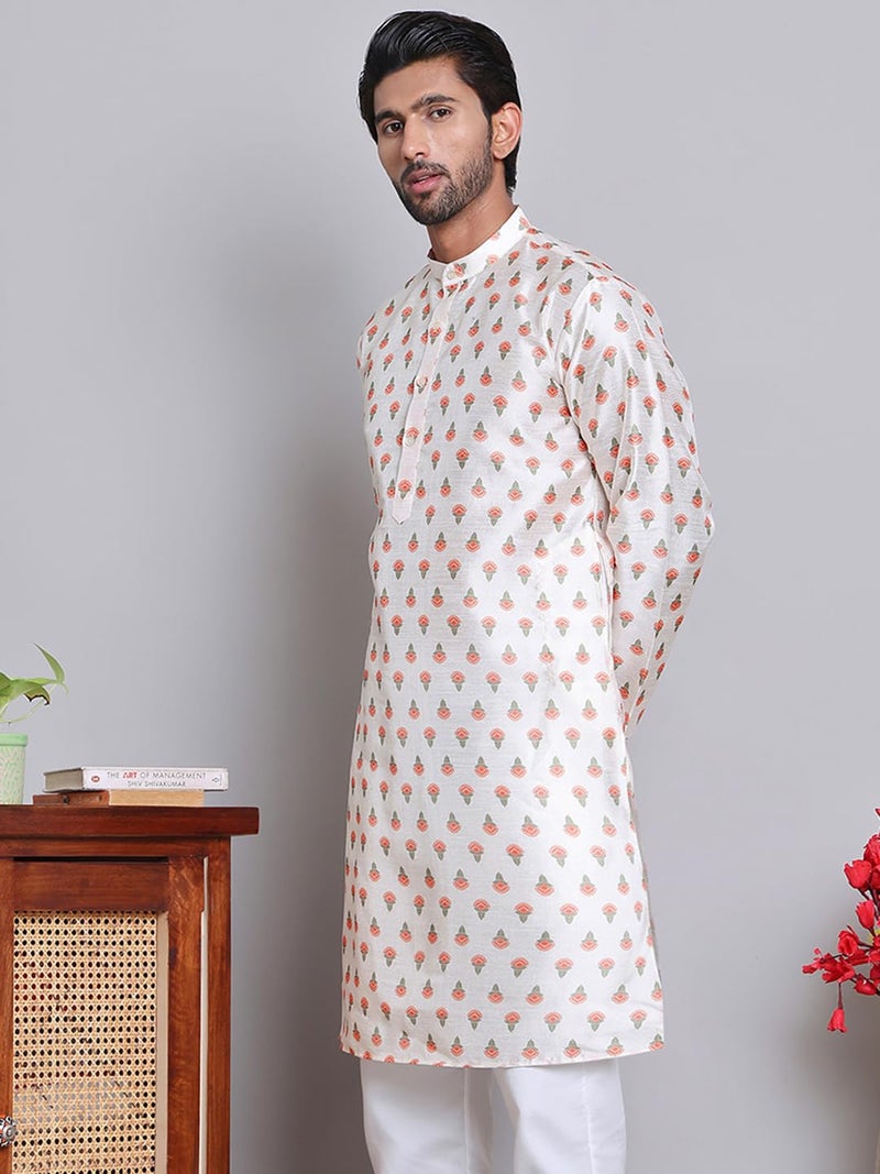 jompers قميص جومبرز الحريري المستقيم المطبوعة رقمياً بنقوش زهرية للرجال - Image 4