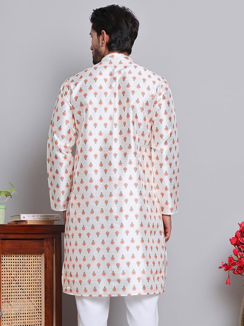 jompers قميص جومبرز الحريري المستقيم المطبوعة رقمياً بنقوش زهرية للرجال - Image 2