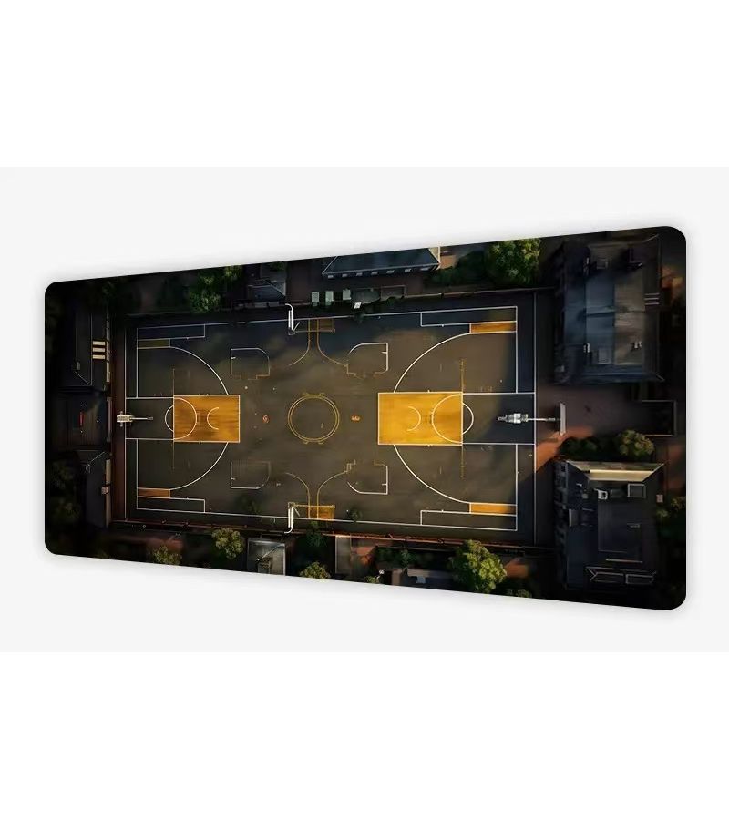 Extra Large 39.4 By 19.7 Inches Oversized Panoramic Basketball Court Mouse Pad With Rubber Base High Definition Printing And Spacious Wrist Support For Pc Laptop Gamer Sports Fan Office Worker - Image 3