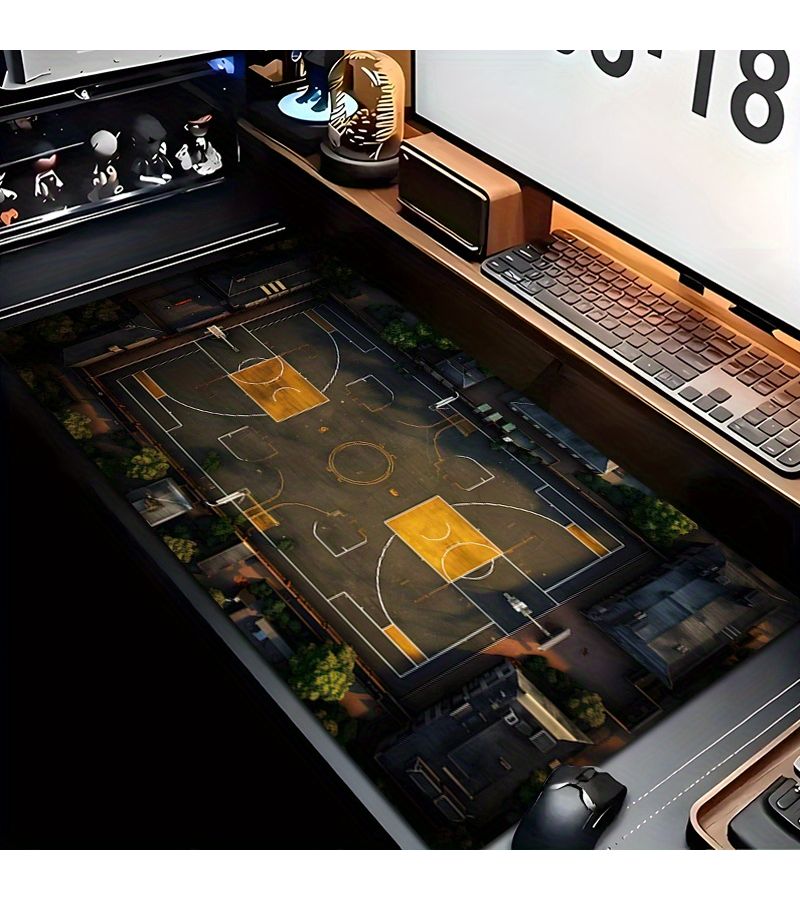 Extra Large 39.4 By 19.7 Inches Oversized Panoramic Basketball Court Mouse Pad With Rubber Base High Definition Printing And Spacious Wrist Support For Pc Laptop Gamer Sports Fan Office Worker - Image 5