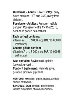 Jamieson Jamieson Vitamin A 10,000 IU -  100 Count  - Image 2
