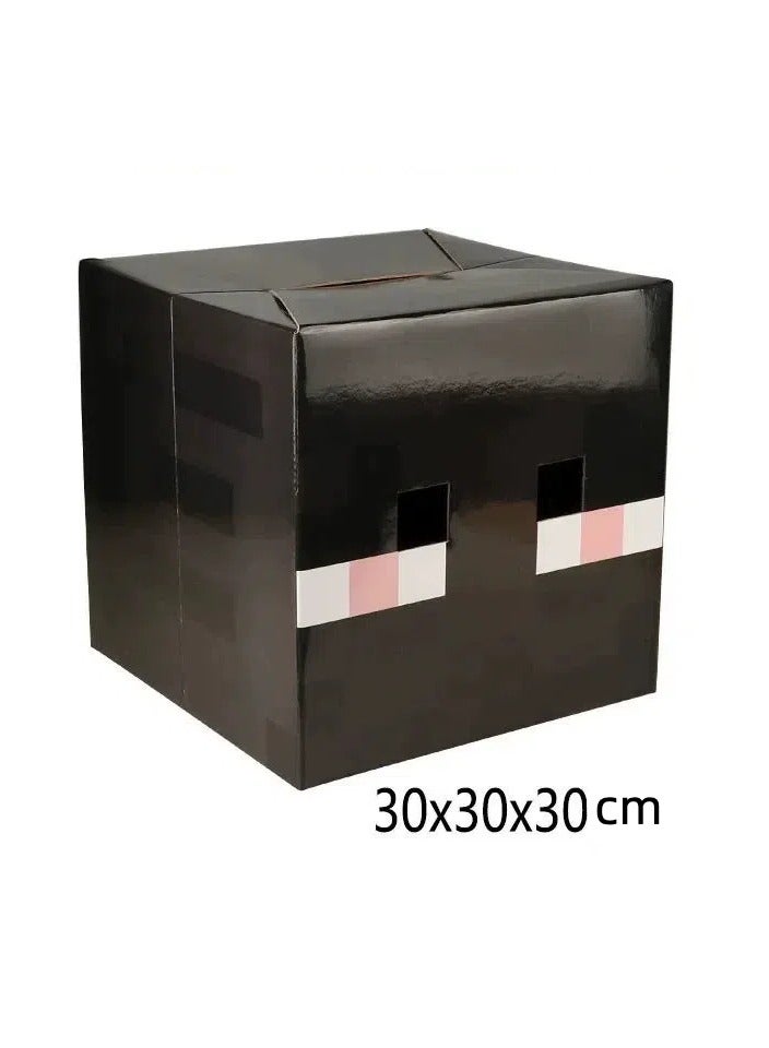 ماين كرافت قناع إندرمان من الورق المقوّى، صندوق رأس خفيف الوزن للزينة والأزياء التنكرية، هدية مناسبة للأطفال. - Image 2