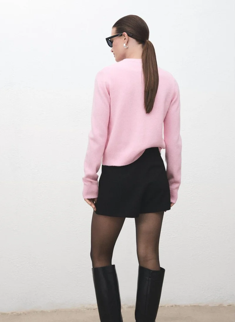 MANGO Knitted button cardigan