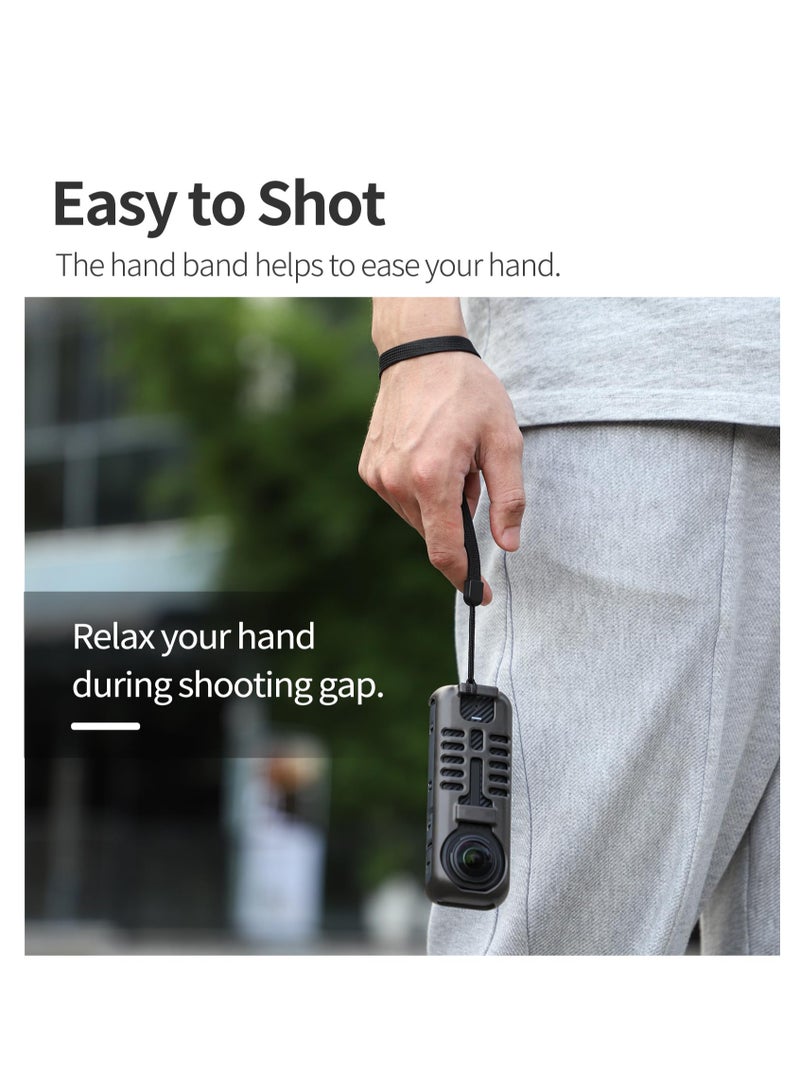 SOLARAE Fit for Insta360 X4 Camera Cover, Protective Sleeve Case Cover, Travel Storage Case, Case Lens Guard for Insta360 X4 Camera with Anti-drop Rope, Accessories for Insta360 X4 Action Camera (Black) - Image 5