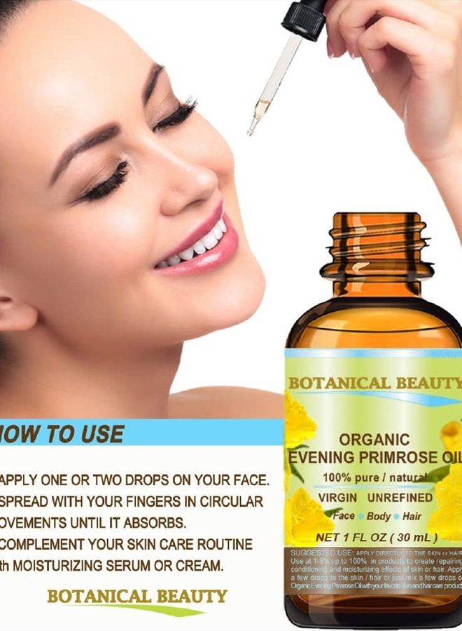 Botanical Beauty ORGANIC EVENING PRIMROSE OIL. 100% Pure / Natural / Undiluted / Unrefined /Certified Organic/ Cold Pressed Carrier Oil. Rich antioxidant to rejuvenate and moisturize the skin and hair. 0.5 Fl.oz.- 15 - Image 5