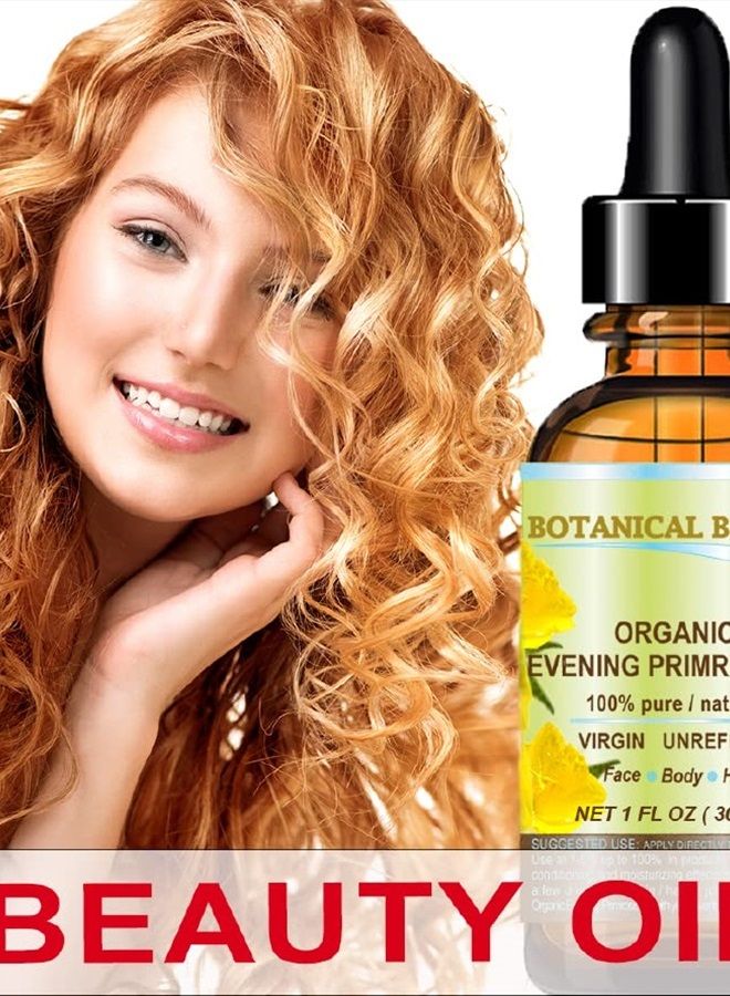 Botanical Beauty ORGANIC EVENING PRIMROSE OIL. 100% Pure / Natural / Undiluted / Unrefined /Certified Organic/ Cold Pressed Carrier Oil. Rich antioxidant to rejuvenate and moisturize the skin and hair. 0.5 Fl.oz.- 15 - Image 4