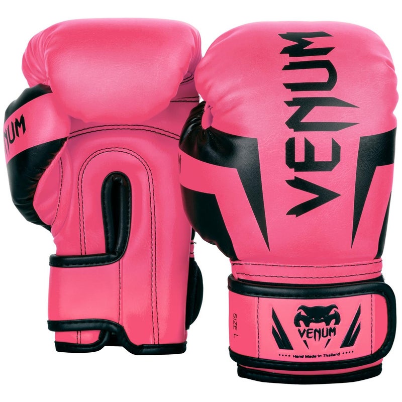 Venum Kids Elite Boxing Gloves-Neo Pink - Image 2