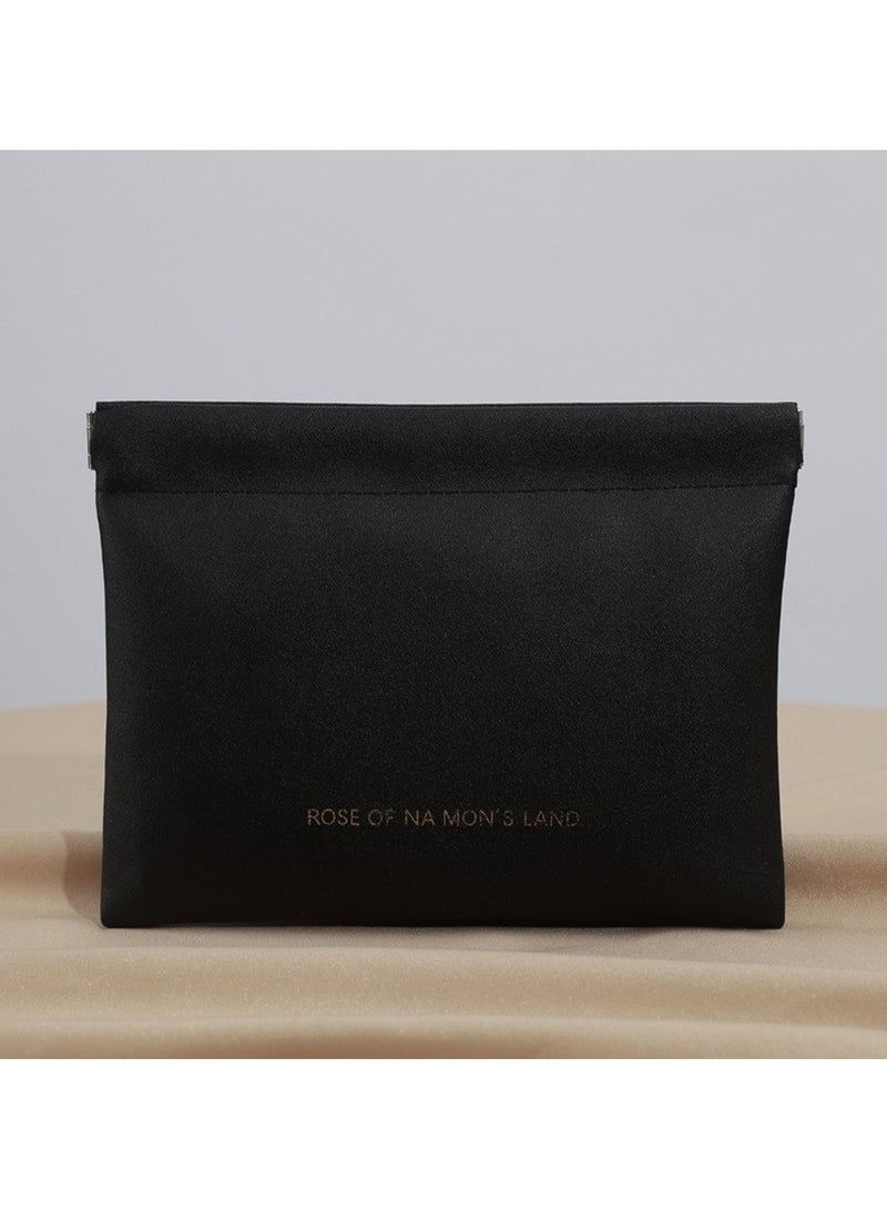 Fashion Simple Lipstick Makeup Bag Portable Mini Cosmetic Organizer Pouch PU Travel Jewelry Handbag Key Small Bags Storage Bag  - Image 4
