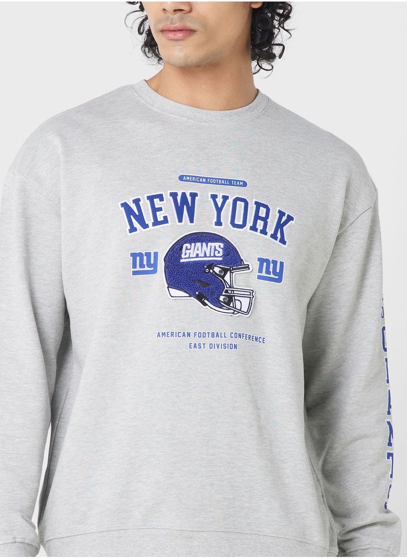 SP Characters - New York Giants Applique Detail Sweatshirt - Image 1
