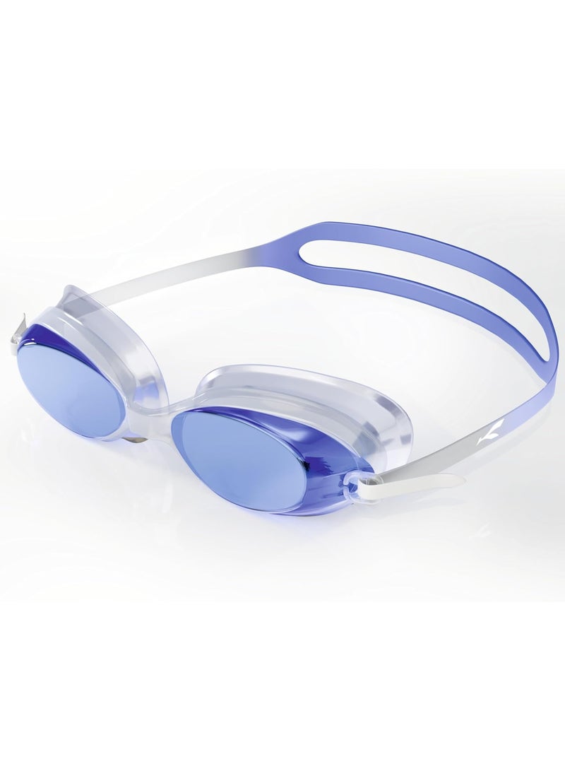 KONEX Anti-Fog UV Protection Swimming Goggles for Men, Women | Wide-Angle Vision with Silicone Comfort & Adjustable Strap | Perfect for Adults & Children (Blue) - Image 1