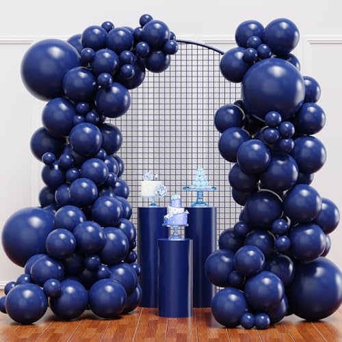 YMSZ Navy Blue Balloons with Different Sizes Navy Blue Balloon Garland Arch Kit for Birthday Party Graduation Baby Shower Wedding Decoration - Image 1