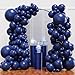 YMSZ Navy Blue Balloons with Different Sizes Navy Blue Balloon Garland Arch Kit for Birthday Party Graduation Baby Shower Wedding Decoration - Image 3