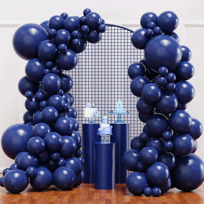YMSZ Navy Blue Balloons with Different Sizes Navy Blue Balloon Garland Arch Kit for Birthday Party Graduation Baby Shower Wedding Decoration - Image 2