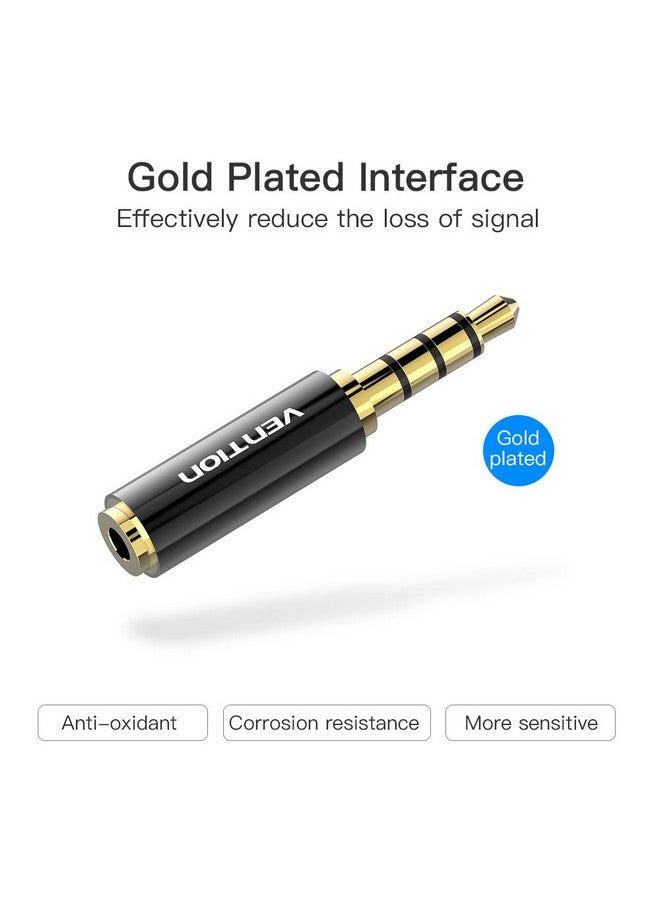 VENTION محول صوت 3.5 مم ذكر إلى 2.5 مم أنثى (عبوة 2) موصل جاك صوت 2.5 مم أنثى إلى 3.5 مم ذكر مطلي بالذهب ستيريو مونو مقبس مساعد لسماعة الرأس سماعة الأذن مكبر الصوت - Image 5