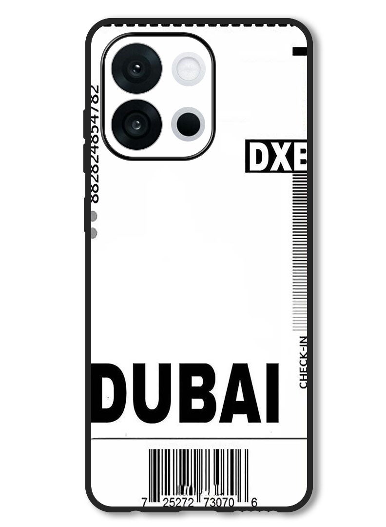 Theodor Case Compatible with OnePlus 13s 6.32 Inch Protection Shockproof Bumper Cover DXB Boarding pass - Image 1