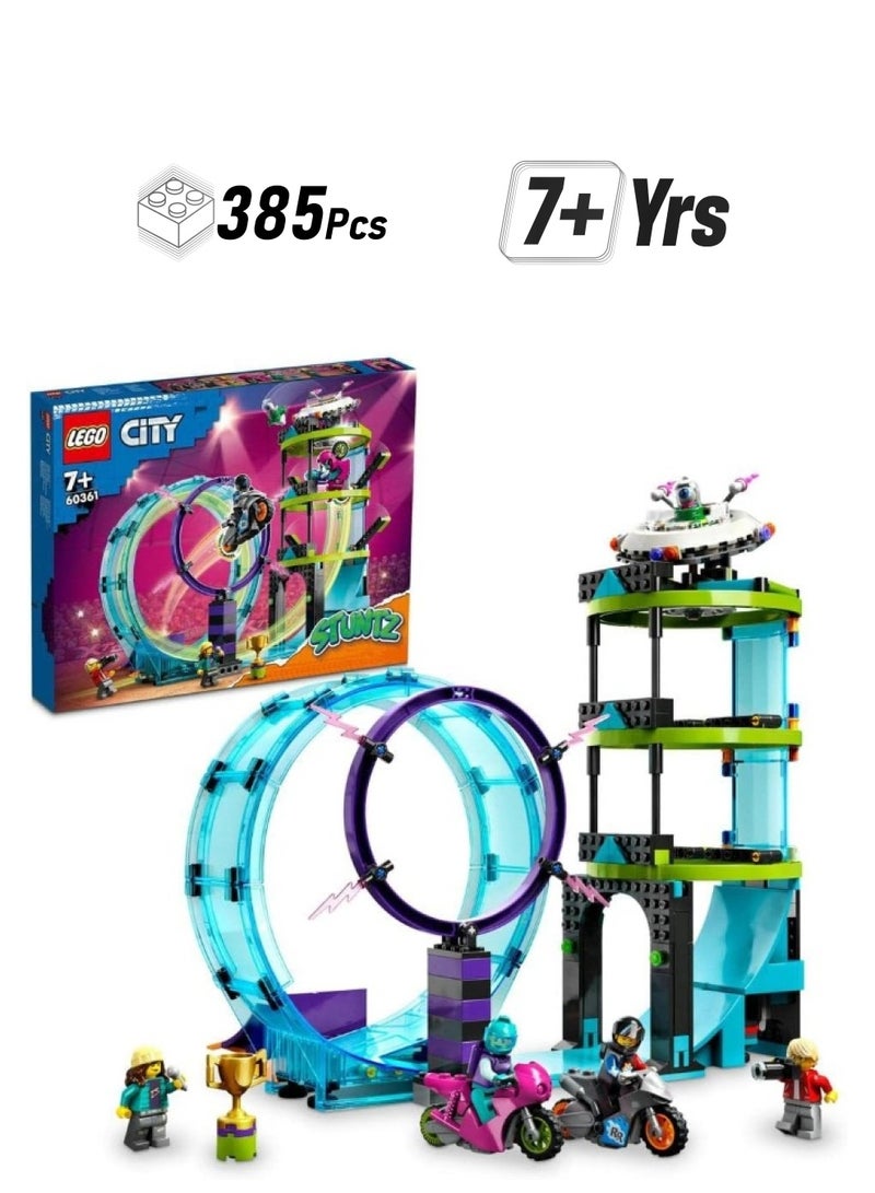 LEGO City Ultimate Stunt Riders Challenge 60361 Building Toy Set (385 Pieces) - Image 1